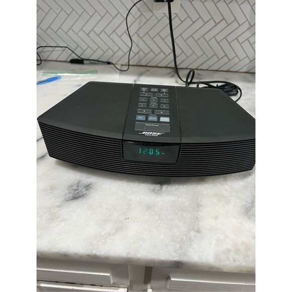 Bose Wave Radio AWR1-1G Black Alarm Clock AM/FM AUX Tested Works Great - Picture 2 of 10